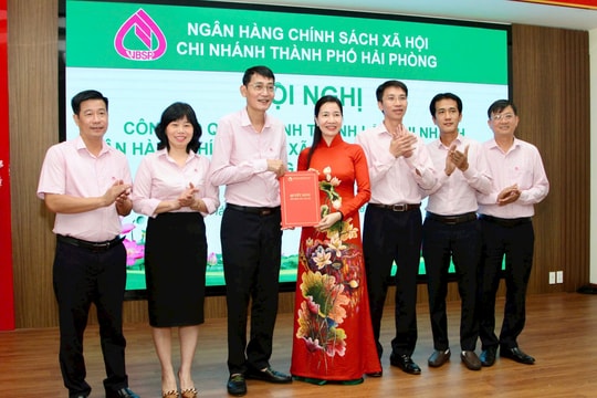 Đồng chí Hoàng Liên Sơn giữ chức Quyền Giám đốc Chi nhánh Ngân hàng Chính sách xã hội TP Hải Phòng