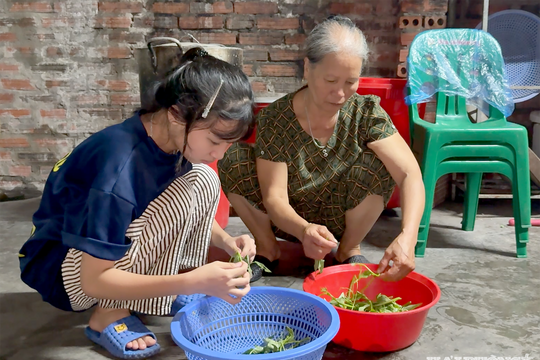 Bà Nguyễn Thị Lịch tuổi cao, sức yếu, bệnh tật nuôi 2 cháu nội mồ côi