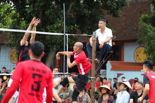 Sôi nổi giải bóng chuyền ở Hà Bắc, giải cấp xã đầu tiên sau sáp nhập