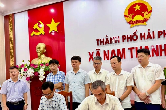 Xã Nam Thanh Miện ký cam kết về công tác quản lý đất đai
