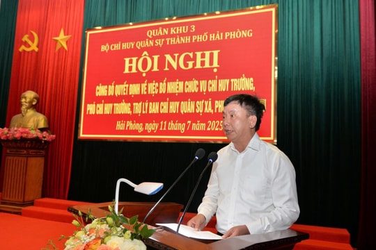 Hải Phòng bổ nhiệm 114 Chỉ huy trưởng Ban Chỉ huy quân sự cấp xã