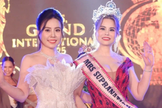 Cựu học sinh Trường THPT Kinh Môn đăng quang Hoa hậu Quý bà Siêu quốc gia 2025