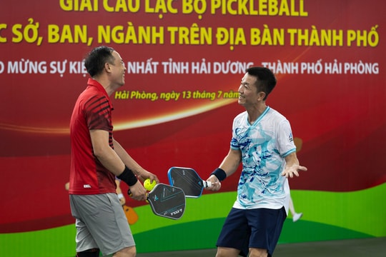 50 tay vợt tranh tài tại Giải pickleball các sở, ban, ngành TP Hải Phòng
