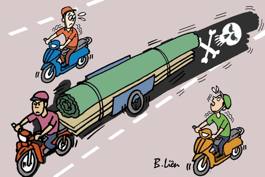 Thót tim với xe chở hàng cồng kềnh