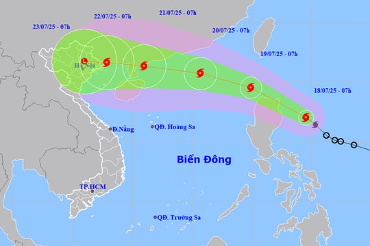 Bão Wipha liên tục mạnh thêm, khả năng ảnh hưởng trực tiếp đến đất liền nước ta, trong đó có Hải Phòng