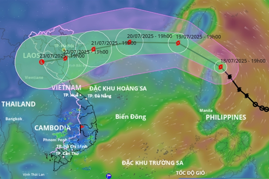 Storm Wipha gains strength, set to impact northern Vietnam on July 22
