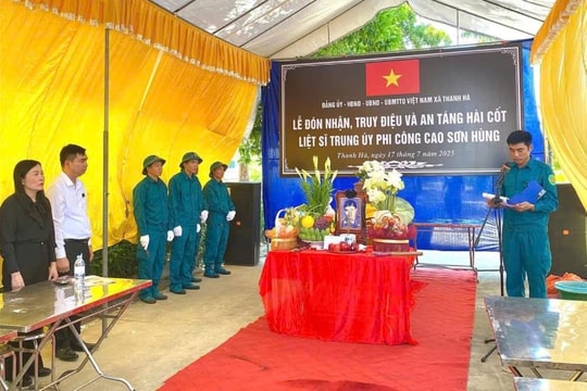 Thanh Hà tổ chức truy điệu liệt sĩ Cao Sơn Hùng