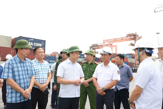 Chủ tịch UBND TP Hải Phòng Lê Ngọc Châu kiểm tra công tác ứng phó với bão số 3