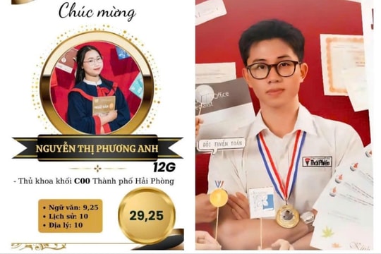 6 thủ khoa Kỳ thi tốt nghiệp THPT năm 2025 ở TP Hải Phòng