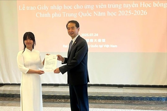 34 học sinh, sinh viên Việt Nam giành học bổng Chính phủ Trung Quốc