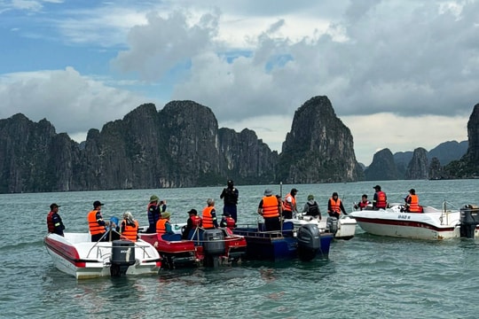 Phát hiện thi thể nghi là nam nạn nhân cuối cùng vụ lật tàu trên Vịnh Hạ Long