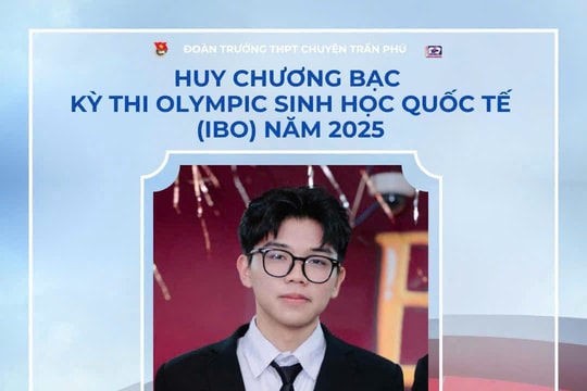 Em Nguyễn Hữu Thành (Hải Phòng) giành huy chương bạc Olympic Sinh học quốc tế
