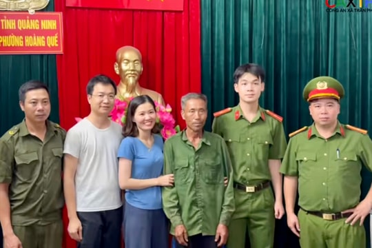 Công an xã Trần Phú tìm thấy người đàn ông đi lạc sang Quảng Ninh, cách nhà 50 km