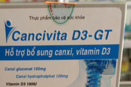 Thu hồi 2 lô thực phẩm chức năng bổ sung canxi, vitamin D3 vi phạm