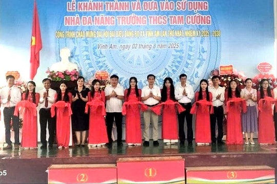 Xã Vĩnh Am khánh thành công trình chào mừng Đại hội Đảng bộ