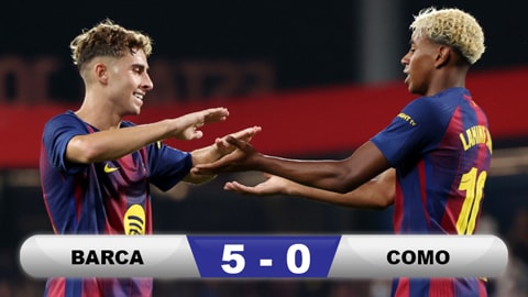 Barca vô địch cúp Joan Gamper sau màn hủy diệt Como
