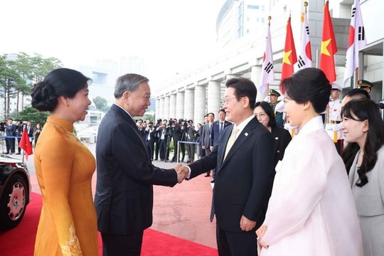 Lễ đón Tổng Bí thư Tô Lâm và Phu nhân thăm cấp nhà nước Hàn Quốc