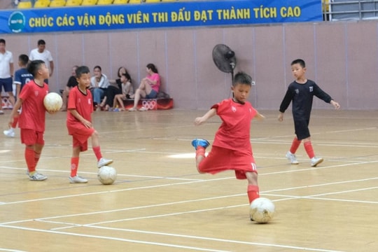 Đương kim vô địch U9 Gia Bảo Hải Dương thắng giòn giã trận mở màn Giải bóng đá U9 toàn quốc