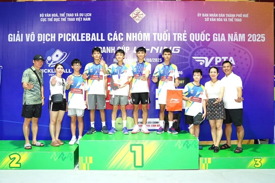 Hải Phòng vô địch đôi nam lứa U17 Giải vô địch Pickleball các nhóm tuổi trẻ quốc gia