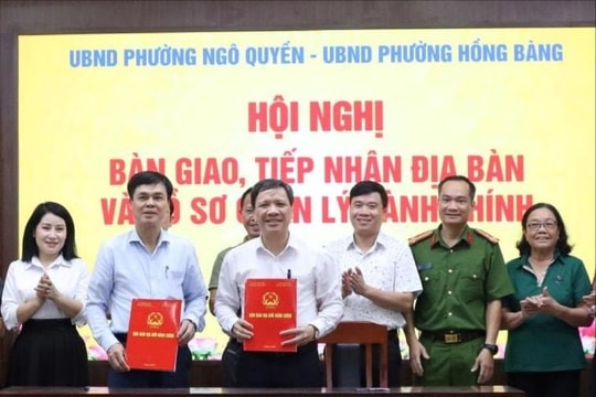 2 phường Ngô Quyền, Hồng Bàng Bàn giao, tiếp nhận địa bàn và hồ sơ quản lý hành chính