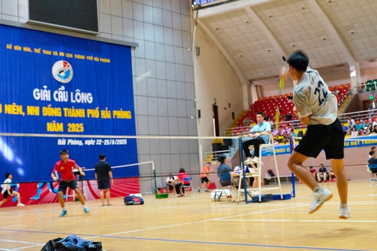Giải cầu lông thiếu niên, nhi đồng thành phố Hải Phòng thu hút đông vận động viên nhất từ trước đến nay