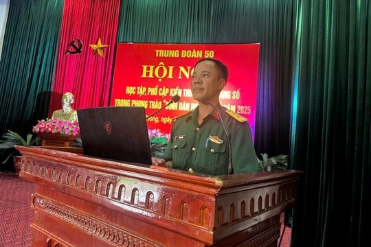 Trung đoàn 50 bồi dưỡng kỹ năng số cho cán bộ, chiến sĩ