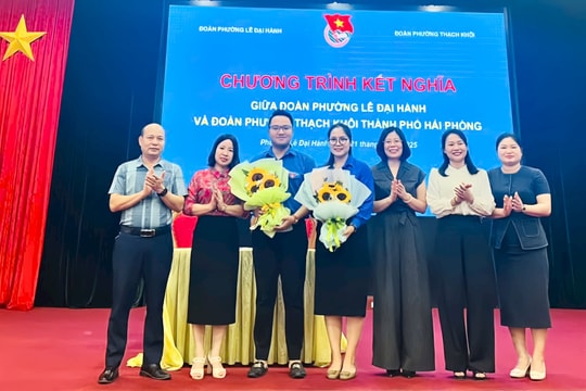 Hai tổ chức Đoàn phường đầu tiên của Hải Phòng ký giao ước kết nghĩa