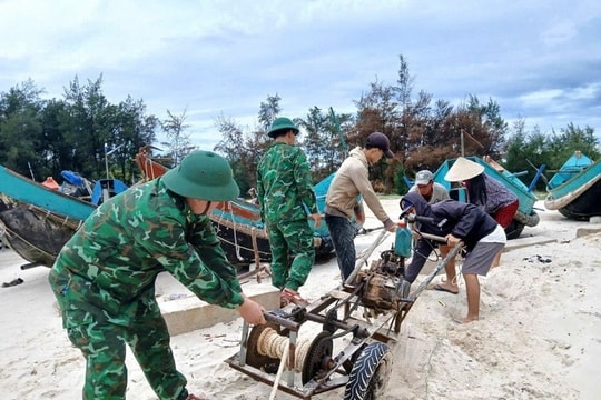 Bộ Quốc phòng điều động lực lượng, phương tiện cao nhất ứng phó với bão số 5