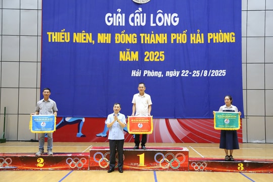 Phường Thạch Khôi nhất toàn đoàn Giải cầu lông thiếu niên, nhi đồng thành phố Hải Phòng
