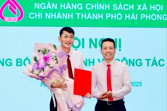 Đồng chí Hoàng Liên Sơn giữ chức Giám đốc Ngân hàng Chính sách xã hội chi nhánh thành phố Hải Phòng