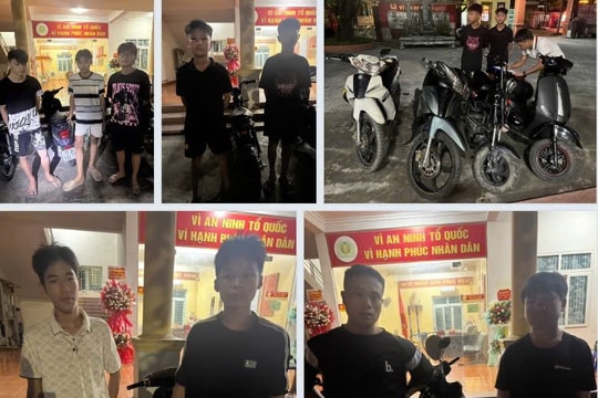 Một đêm, Công an xã Tiên Lãng xử lý 13 thanh thiếu niên vi phạm giao thông