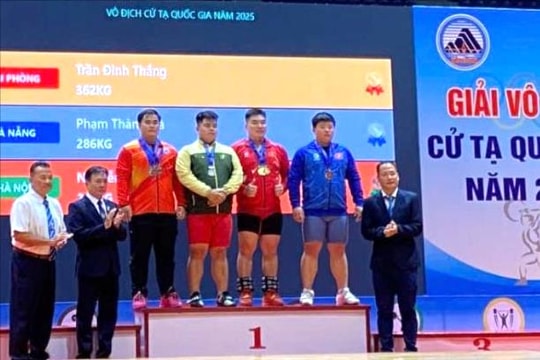Cử tạ Hải Phòng tỏa sáng tại Giải vô địch quốc gia