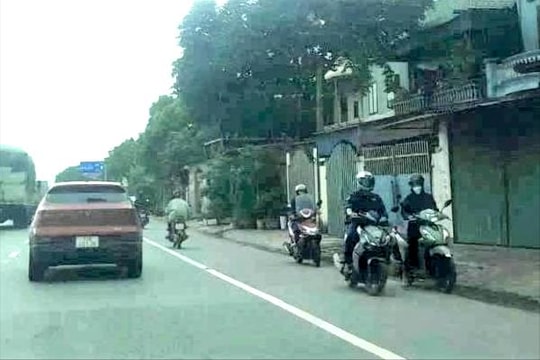 Đi ngược chiều trên quốc lộ 5