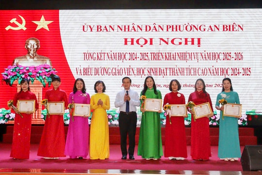 Phường An Biên biểu dương 210 giáo viên, học sinh