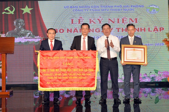 Công ty TNHH một thành viên Thoát nước Hải Phòng được nhận bằng khen của Thủ tướng Chính phủ
