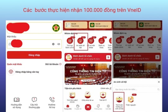 Chủ hộ đại diện gia đình nhận quà tặng 2/9