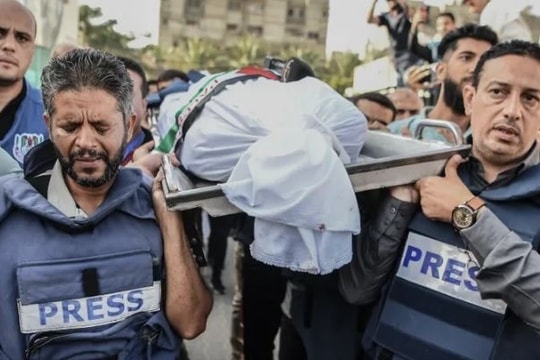 Truyền thông quốc tế tắt sóng để phản đối cái chết của các nhà báo tại Gaza