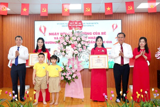 Trường Mầm non Sao Sáng 6 đón bằng công nhận đạt chuẩn quốc gia