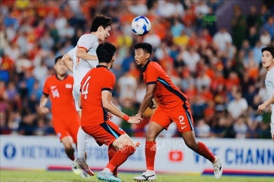 Thắng U23 Singapore, U23 Việt Nam giữ ngôi đầu bảng sau 2 lượt trận đấu toàn thắng