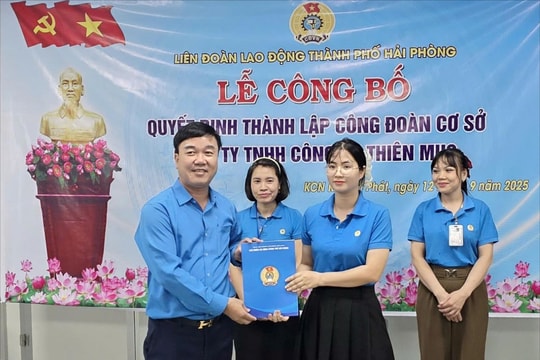 Thành lập Công đoàn Công ty Công cụ Thiên Mục