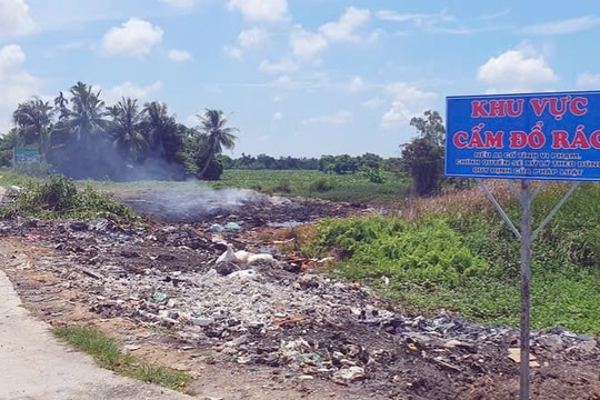 Tái diễn tình trạng đổ rác trộm ở khu vực cống Cẩn, Mũi Giáo (phường Phù Liễn)