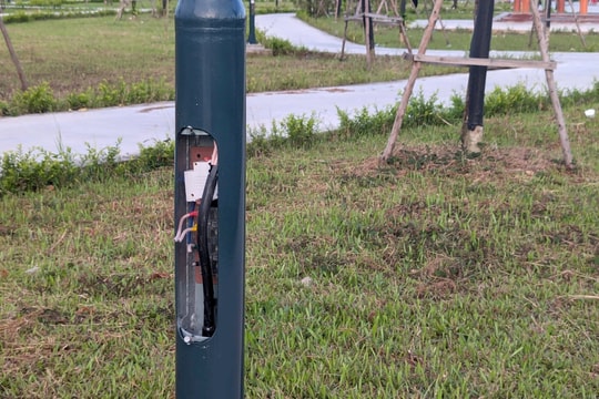 Sớm vận hành điện chiếu sáng vườn hoa cây xanh ở Tây Trại