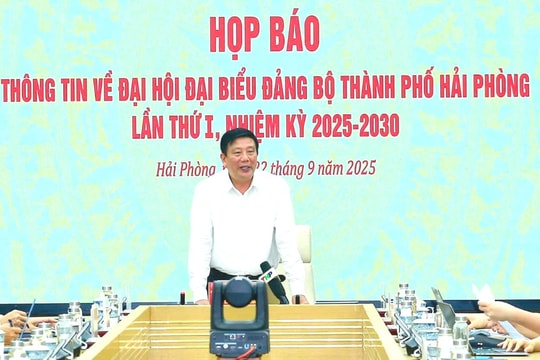 Họp báo thông tin về Đại hội Đảng bộ thành phố Hải Phòng lần thứ I