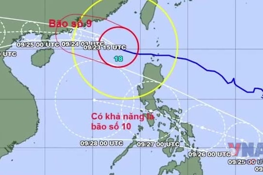 Đêm 26/9, bão Bualoi sẽ đi vào khu vực giữa Biển Đông