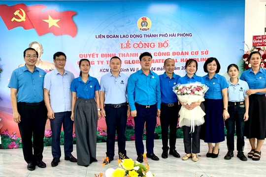 9 tháng, Liên đoàn Lao động thành phố Hải Phòng phát triển thêm hơn 88.600 đoàn viên công đoàn