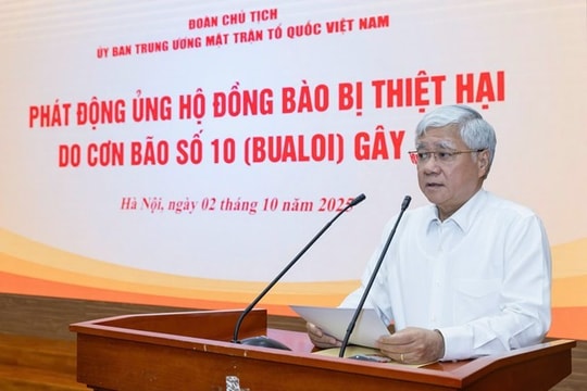 MTTQ Việt Nam phát động ủng hộ đồng bào bị thiệt hại do bão số 10