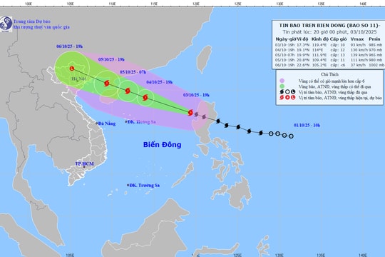 Bão Matmo di chuyển nhanh, hướng vào Quảng Ninh - Hải Phòng