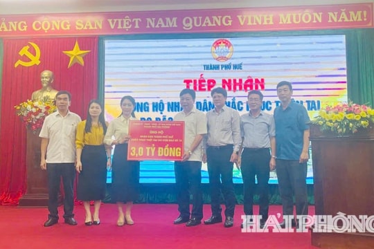 Thành phố Hải Phòng ủng hộ thành phố Huế khắc phục hậu quả bão số 10