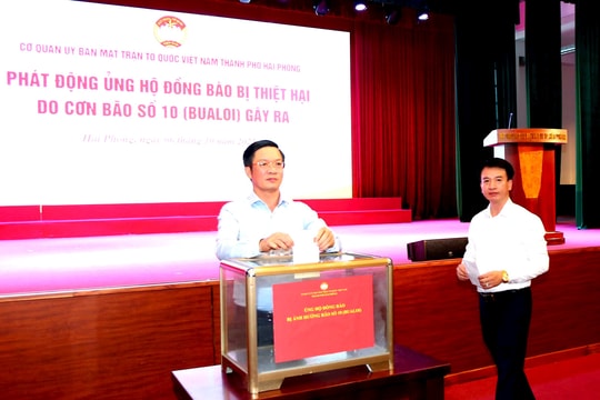 Hai Phong Vietnam Fatherland Front Committee supports storm-affected people