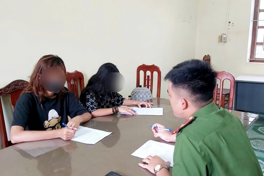 Công an xã Tuệ Tĩnh tìm thấy 2 nữ sinh sau gần 4 ngày mất liên lạc
